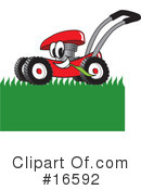 Lawn Mower Clipart #16592 by Mascot Junction