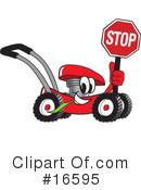 Lawn Mower Clipart #16595 by Mascot Junction