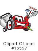 Lawn Mower Clipart #16597 by Mascot Junction