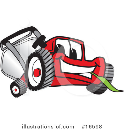 Royalty-Free (RF) Lawn Mower Clipart Illustration by Mascot Junction - Stock Sample #16598