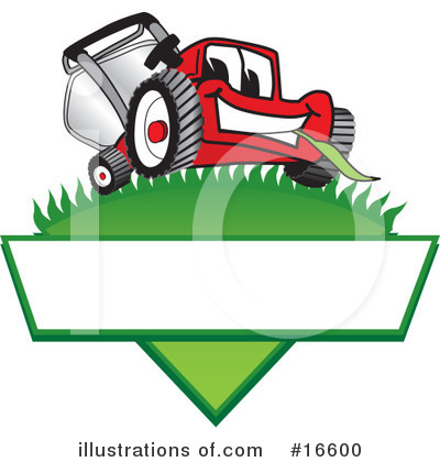 Royalty-Free (RF) Lawn Mower Clipart Illustration by Mascot Junction - Stock Sample #16600