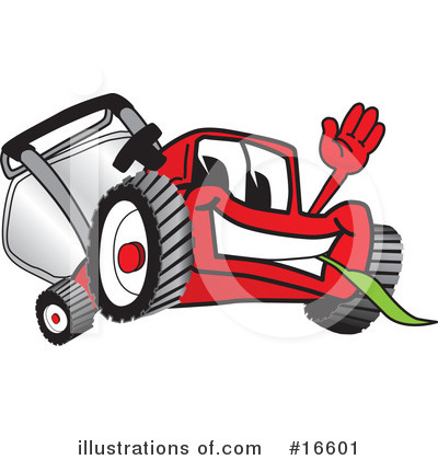 Royalty-Free (RF) Lawn Mower Clipart Illustration by Mascot Junction - Stock Sample #16601