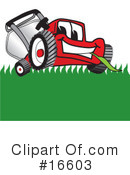 Lawn Mower Clipart #16603 by Mascot Junction