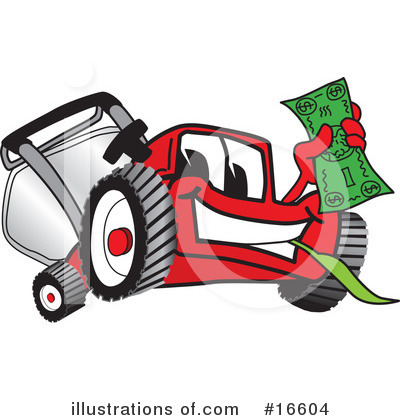 Royalty-Free (RF) Lawn Mower Clipart Illustration by Toons4Biz - Stock Sample #16604