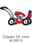 Lawn Mower Clipart #16610 by Mascot Junction