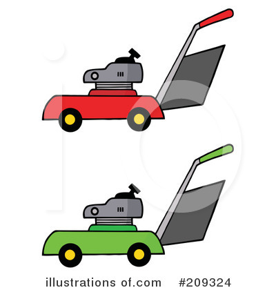 Royalty-Free (RF) Lawn Mower Clipart Illustration by Hit Toon - Stock Sample #209324