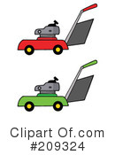 Lawn Mower Clipart #209324 by Hit Toon