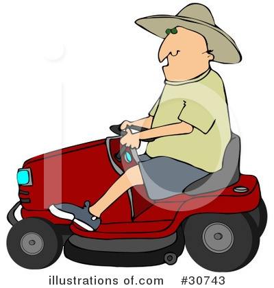 Royalty-Free (RF) Lawn Mower Clipart Illustration by djart - Stock Sample #30743