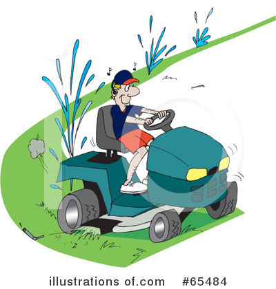 Royalty-Free (RF) Lawn Mower Clipart Illustration by Dennis Holmes Designs - Stock Sample #65484
