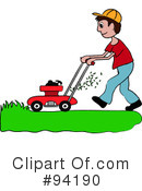 Lawn Mowing Clipart #94190 by Pams Clipart
