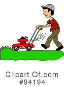 Lawn Mowing Clipart #94194 by Pams Clipart