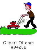 Lawn Mowing Clipart #94202 by Pams Clipart