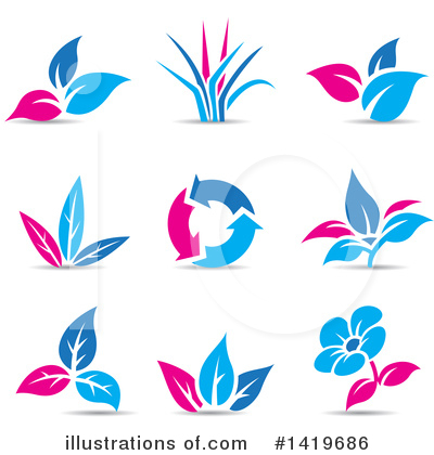 Royalty-Free (RF) Leaf Clipart Illustration by cidepix - Stock Sample #1419686