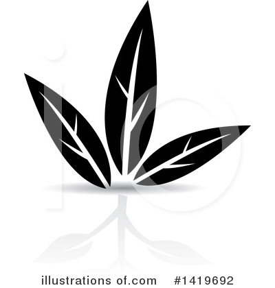 Royalty-Free (RF) Leaf Clipart Illustration by cidepix - Stock Sample #1419692