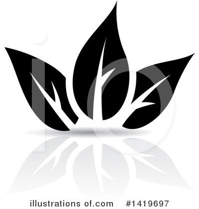 Royalty-Free (RF) Leaf Clipart Illustration by cidepix - Stock Sample #1419697