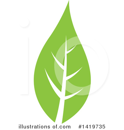 Royalty-Free (RF) Leaf Clipart Illustration by cidepix - Stock Sample #1419735