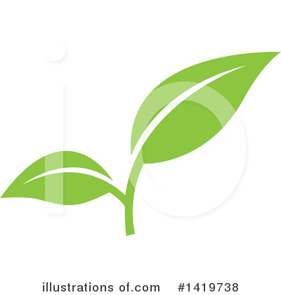 Green Leaf Clipart #1419738 by cidepix