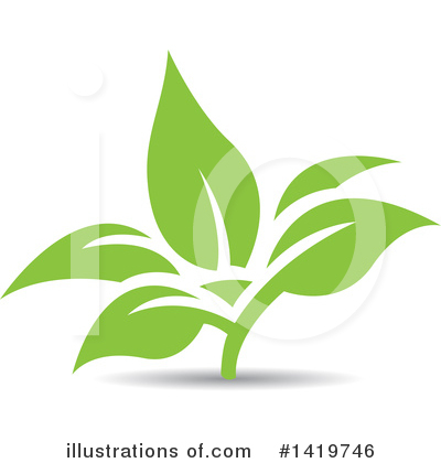 Royalty-Free (RF) Leaf Clipart Illustration by cidepix - Stock Sample #1419746