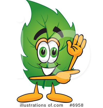 Royalty-Free (RF) Leaf Clipart Illustration by Mascot Junction - Stock Sample #6958