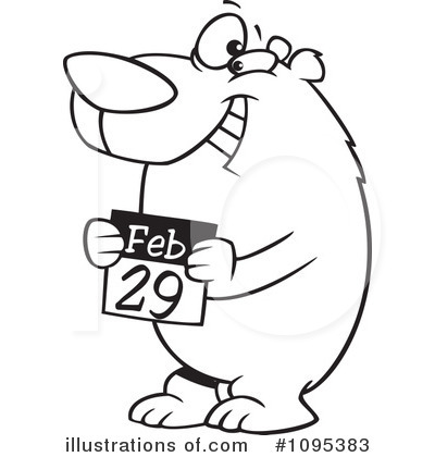 Leap Day Clipart #1095383 by toonaday