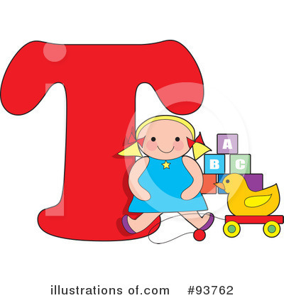 Royalty-Free (RF) Learning The Abcs Clipart Illustration by Maria Bell - Stock Sample #93762