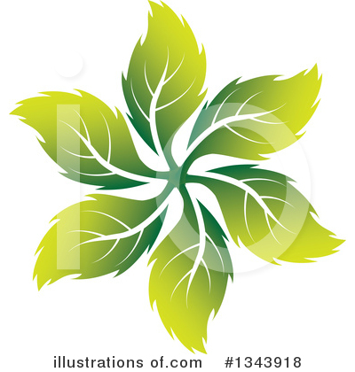 Royalty-Free (RF) Leaves Clipart Illustration by ColorMagic - Stock Sample #1343918