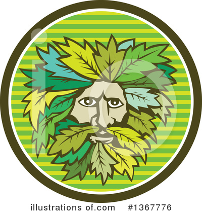 Green Man Clipart #1367776 by patrimonio