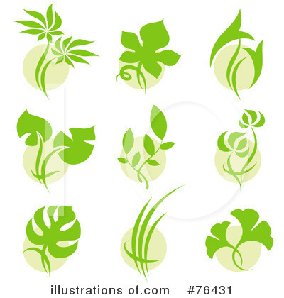 Royalty-Free (RF) Leaves Clipart Illustration by elena - Stock Sample #76431