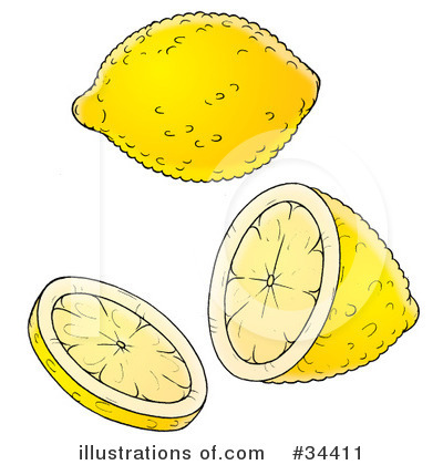 Royalty-Free (RF) Lemon Clipart Illustration by Alex Bannykh - Stock Sample #34411