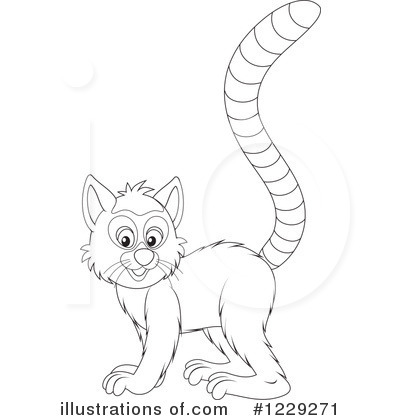 Royalty-Free (RF) Lemur Clipart Illustration by Alex Bannykh - Stock Sample #1229271