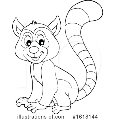 Royalty-Free (RF) Lemur Clipart Illustration by visekart - Stock Sample #1618144