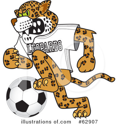 Leopard Character Clipart #62907 by Mascot Junction