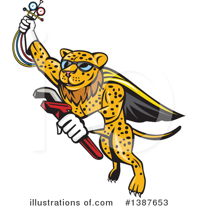 Royalty-Free (RF) Leopard Clipart Illustration by patrimonio - Stock Sample #1387653