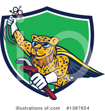 Royalty-Free (RF) Leopard Clipart Illustration by patrimonio - Stock Sample #1387654