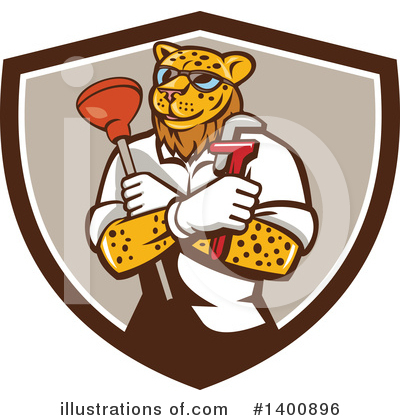 Royalty-Free (RF) Leopard Clipart Illustration by patrimonio - Stock Sample #1400896