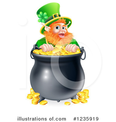 Pot Of Gold Clipart #1235919 by AtStockIllustration