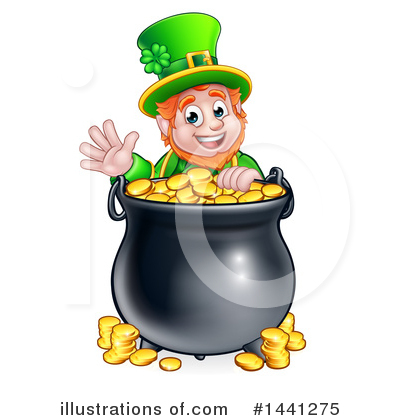 Pot Of Gold Clipart #1441275 by AtStockIllustration