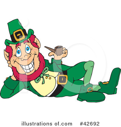 Royalty-Free (RF) Leprechaun Clipart Illustration by Dennis Holmes Designs - Stock Sample #42692