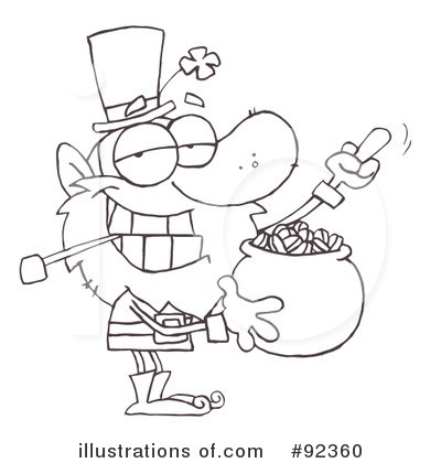 Royalty-Free (RF) Leprechaun Clipart Illustration by Hit Toon - Stock Sample #92360