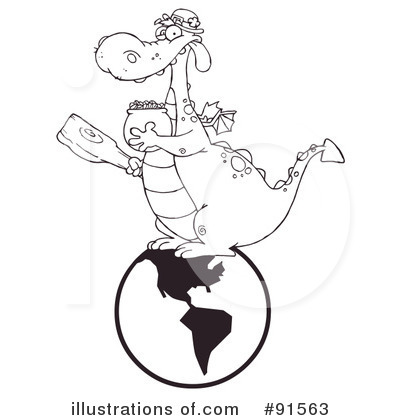Royalty-Free (RF) Leprechaun Dragon Clipart Illustration by Hit Toon - Stock Sample #91563
