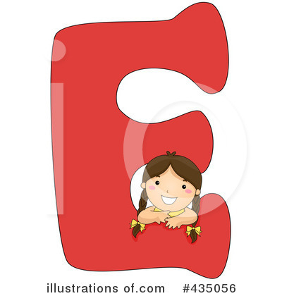 Royalty-Free (RF) Letter Kids Clipart Illustration by BNP Design Studio - Stock Sample #435056