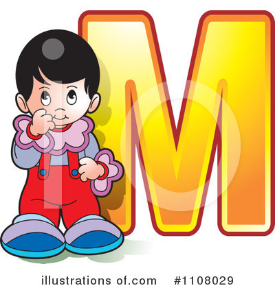 Royalty-Free (RF) Letter M Clipart Illustration by Lal Perera - Stock Sample #1108029