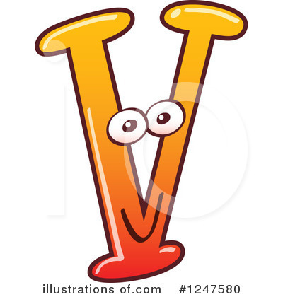 Royalty-Free (RF) Letter V Clipart Illustration by Zooco - Stock Sample #1247580