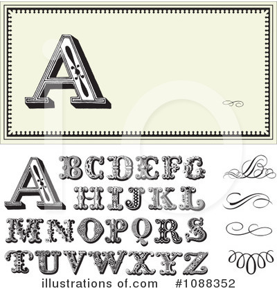 Royalty-Free (RF) Letters Clipart Illustration by BestVector - Stock Sample #1088352