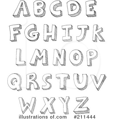 Royalty-Free (RF) Letters Clipart Illustration by yayayoyo - Stock Sample #211444