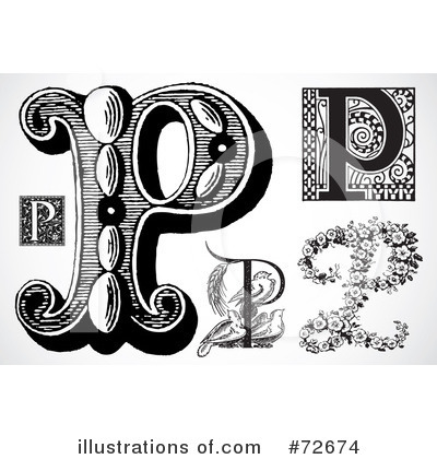 Royalty-Free (RF) Letters Clipart Illustration by BestVector - Stock Sample #72674