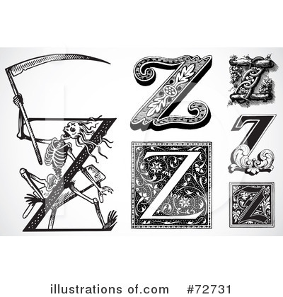 Royalty-Free (RF) Letters Clipart Illustration by BestVector - Stock Sample #72731