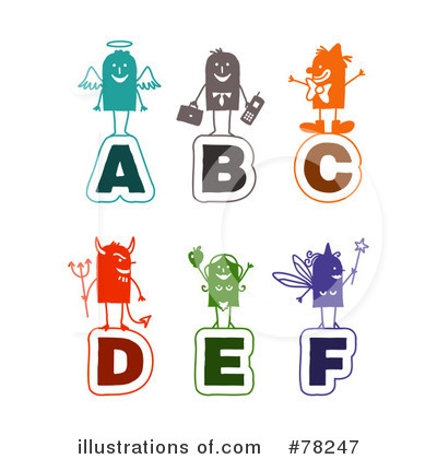 Royalty-Free (RF) Letters Clipart Illustration by NL shop - Stock Sample #78247