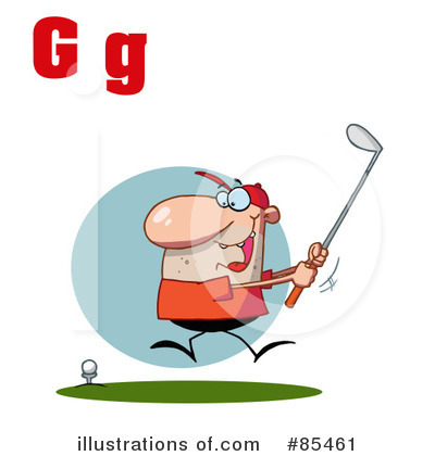 Golfer Clipart #85461 by Hit Toon