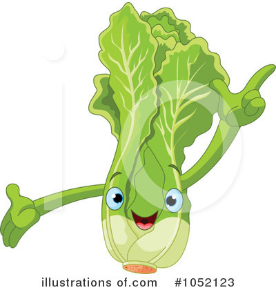 Royalty-Free (RF) Lettuce Clipart Illustration by Pushkin - Stock Sample #1052123